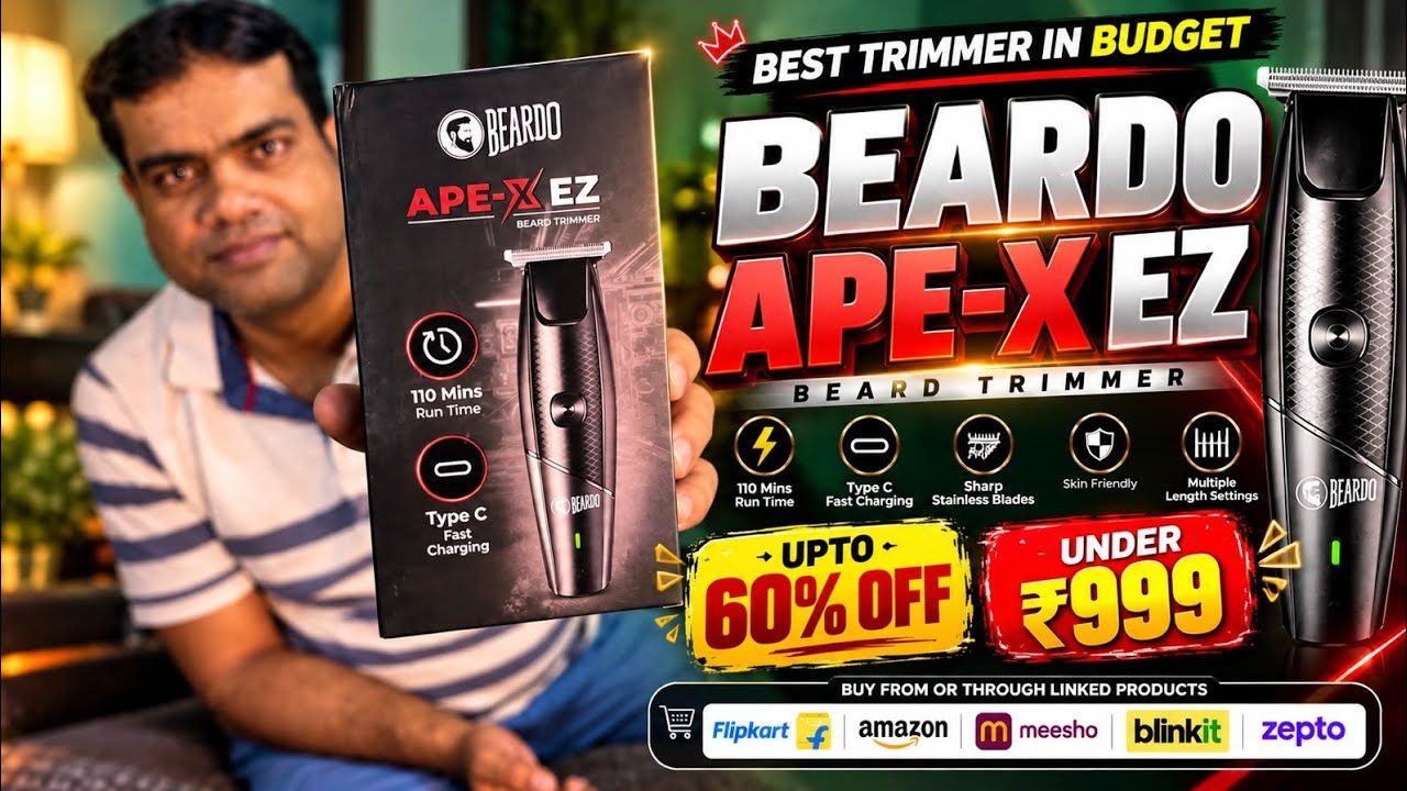 Beardo APE-X EZ Trimmer Unboxing & Honest Review | Under ₹1000 Worth It?