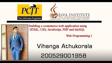 Web Project Task 01 | 1st Year | Semester 01 | Java Institute |