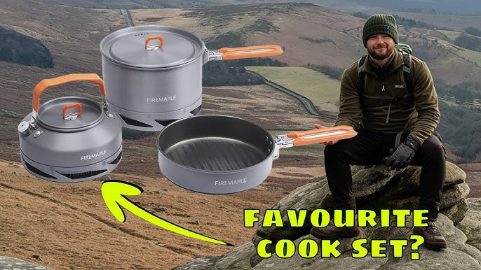 Fire-Maple Feast 4 Camping Cookware Set | Outdoor Cooking kit with Pot  Kettle Pan Bowls and Spatula | Kitchen Utensils for 4 to 5 People  Backpacking