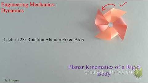 Dynamics: 16.3: Rotation about a Fixed Axis
