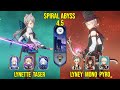 C6 Lynette Taser & C0 Lyney Mono Pyro | Spiral Abyss Version 4.5 | Genshin Impact
