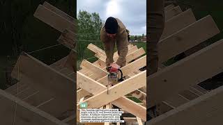 Roof Cutting Hack #constructiontrick #woodworking #diy #tools #productivity