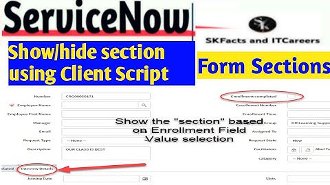 #Servicenow Form Sections || create sections ||client script || #onlinetraining