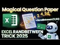 💥 Excel Formulas 2025: Auto Create Question Papers with Hidden Tricks | VLOOKUP | RANDBETWEEN