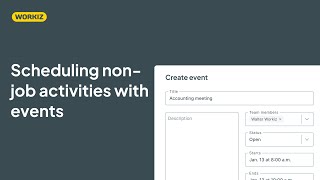 Scheduling non-job activities with events