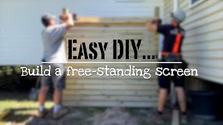 Easy DIY  build a freestanding screen.