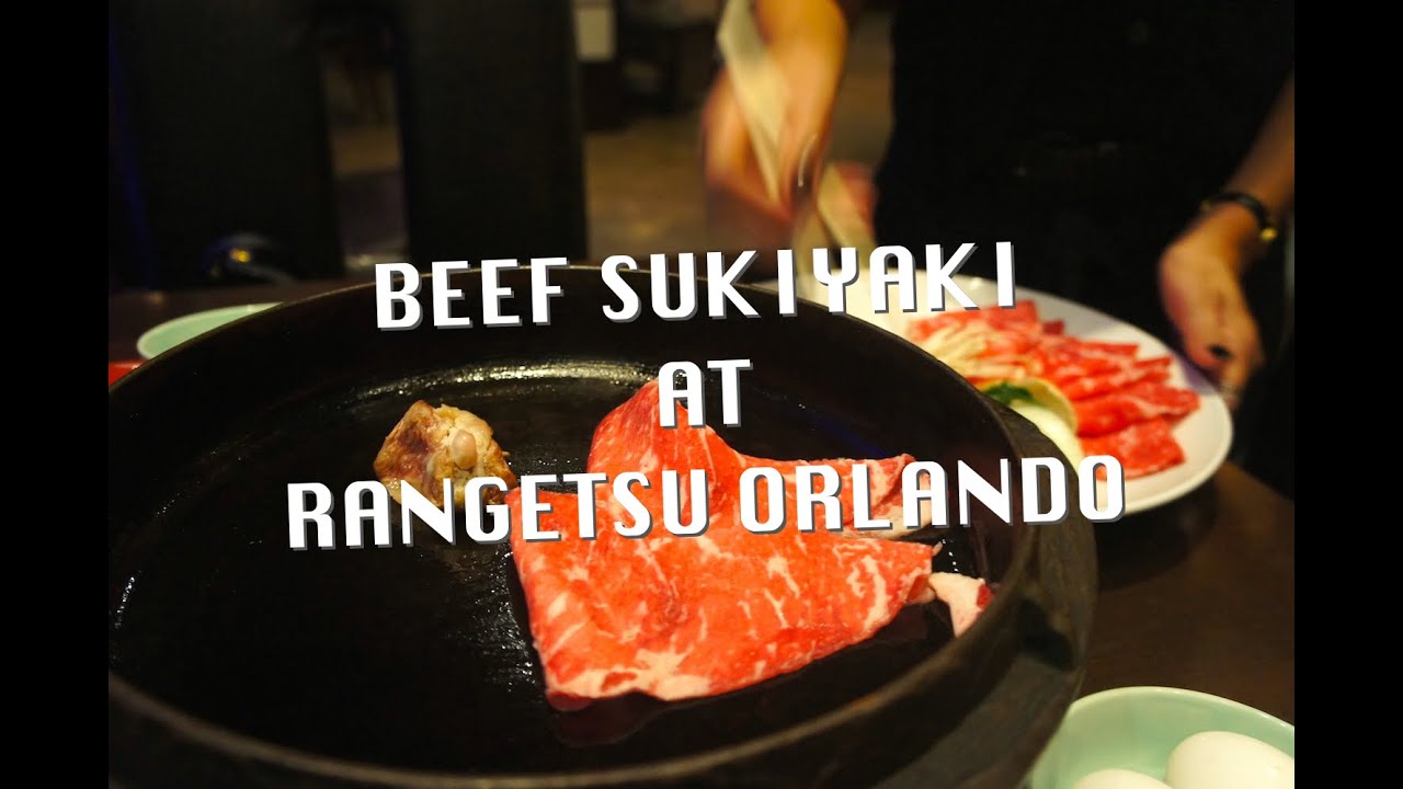 Beef Sukiyaki at Rangetsu Orlando Maitland Japanese with Kobe Wagyu