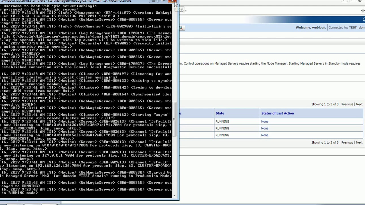 Weblogic -Configuring Node Manged  And Starting Managed Server