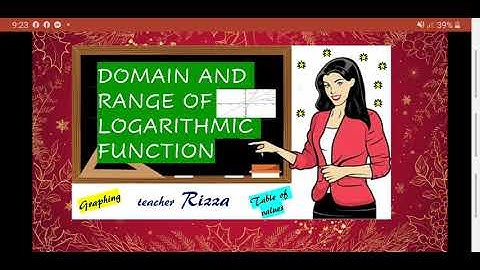Domain & Range of Logarithmic Function