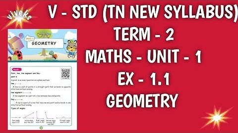 V STD - MATHS - TERM 2 - GEOMETRY - EX -1.1