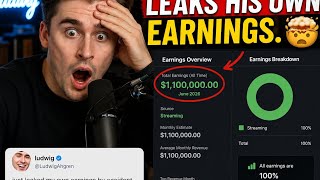 Ludwig leaks his own earnings in a month. 🤯🤯🤯