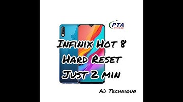 Infinix Hot 8 X650 X650C Hard Reset Remove Pincode & Pattern| AD Techniqun