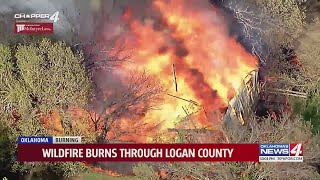 Wildfire burns through Logan County