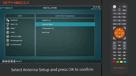 GTcombo Channel Program Satellite search Operation course
