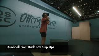 Dumbbell Front Rack Box Step Ups