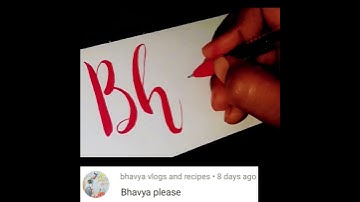 Bhavya name calligraphy with pen | #shorts