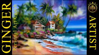 Can One Painting Become Three | Hawaii Beach Triptych—Part 2: Island Cottages