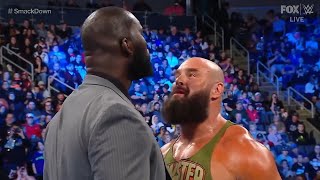 Omos attacks Braun Strowman - WWE SmackDown 10/21/2022