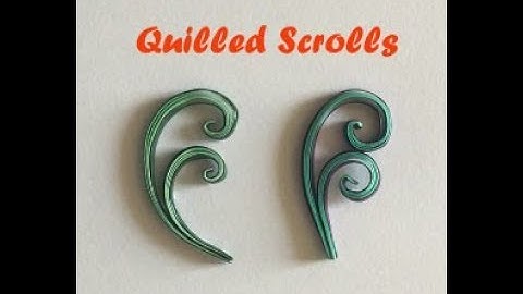 Scrolls | Quilled Scrolls | Beginners Guide to Quilling | Video by Arti Mehta @Creativity and more