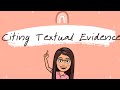 Citing Textual Evidence Quiz