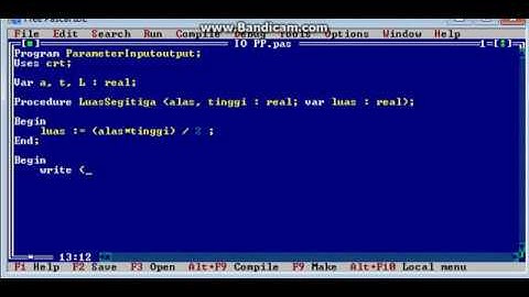 Contoh Algoritma Prosedur Parameter Input Output