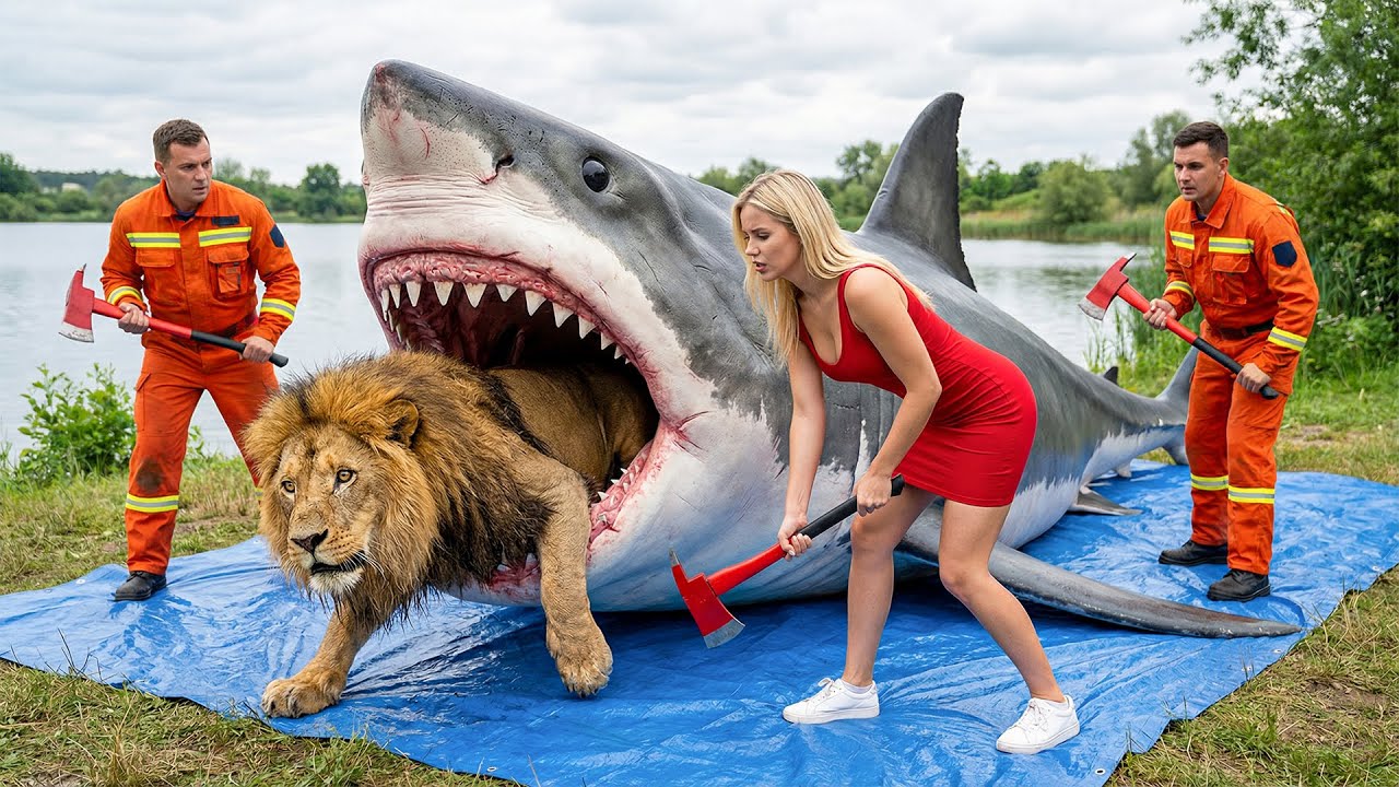 Heroic Rescue Team Saves Lioness From GIANT Shark | Emotional Animal Rescue 🦁💔
