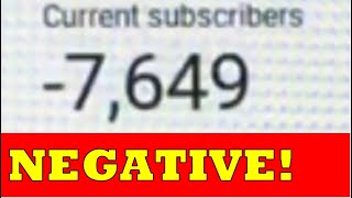 This Youtube Channel has NEGATIVE Subscribers! This Youtube Channel has NEGATIVE Subscribers!
