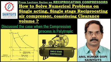 Fluid Machinery KTU, Numerical Problems, Reciprocating Compressors, considering Clearance Volume, L6