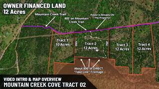 Map Overview - 12 Acres of Gorgeous Lakefront land! Owner Financed Land for Sale - Arkansas MB02