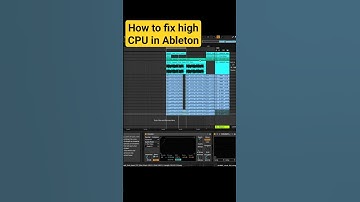 How to fix high CPU in Ableton #musicproduction #ableton #cpu #shorts