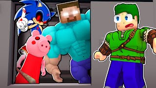 ENCONTREI O HEROBRINE MUTANTE NO ELEVADOR DE MONSTROS DO ROBLOX!!