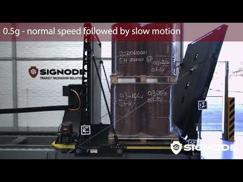 Pallet acceleration test according to EUMOS 40509