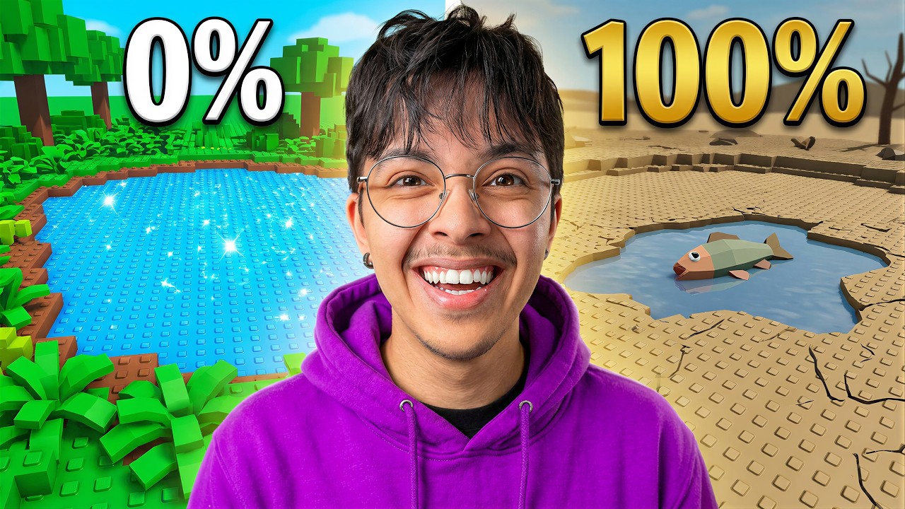 J'ai FINI à 100% Le jeu où il faut Vider un Lac !