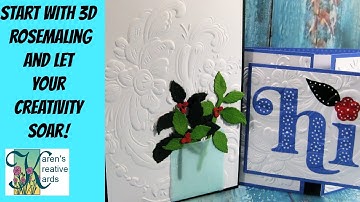 3D Beauty Plus Dies, Inks and Stitching