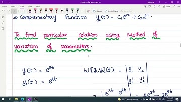 3.6 Method of Variation of Parameters-Differential Equations - Sixth Semester B. Sc Mathematics