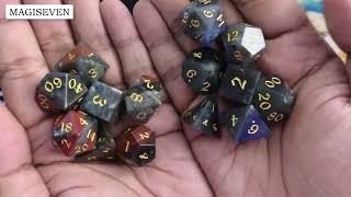 How is the labradorite dnd dice and african bloodstone dnddice from Magiseven?
