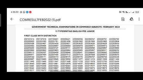 type writing exam result release 2022