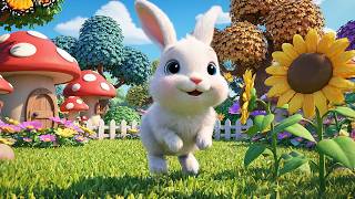 Rabbit Song for Kids 🐇 | Cute Rabbit Hopping in Garden | Nursery Rhymes & Baby Songs