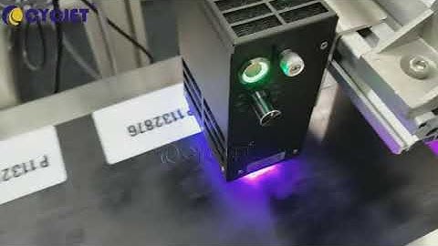 Test of CYCJET ALT500UV Piezo High-resolution UV Inkjet Printer Printing Letters No  on PVC Cards