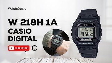 W-218H-1A  Black Casio Digital Watch Time Settings Weight Dial & Unboxing Video