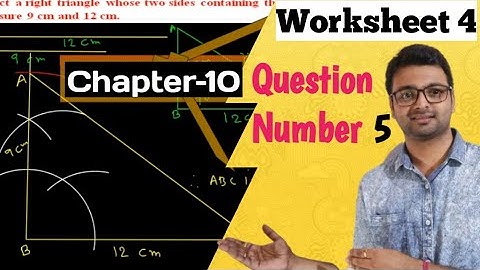 D.A.V. Math | Class 7 |Ch 10 | Construction of Triangles | Worksheet 4 | Q.No.5 | Art Of Mathematica