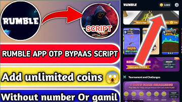 RUMBLE APP REFER SCRIPT 🤑 UNLIMITED COIN ADDED SCRIPT 🤑 WITHOUT NUMBER 👉 INSTANT PAYMENT