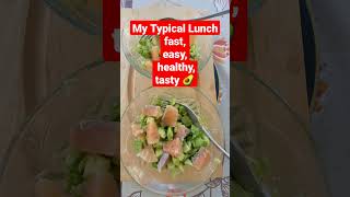 Avocado Salad with Salmon, #shorts, #food, #lunch