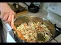 How to Make Shrimp Egg Rolls with Sesame Noodles : Adding Bean Sprouts & Seasonings to Shrimp Egg Rolls - Cooking