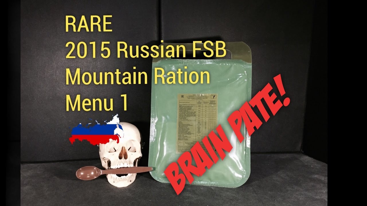 *RARE* Russian MRE: Special Forces (Spetsnaz) FSB Mountain Ration Menu ...