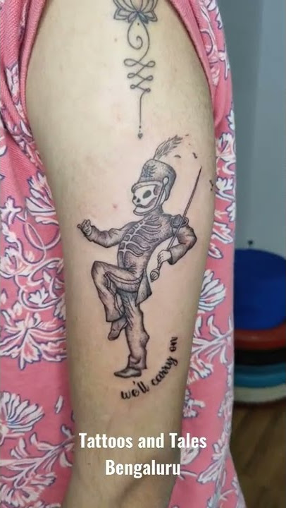 Album art tattoo for a musician #tattoo #tattoosandtales #bengaluru #india