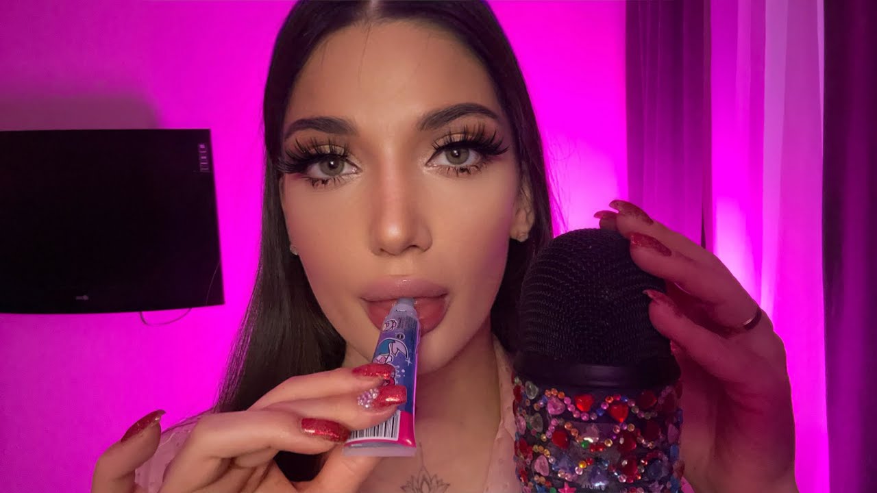 Lipgloss Eating ASMR✨Best Mouth Sounds