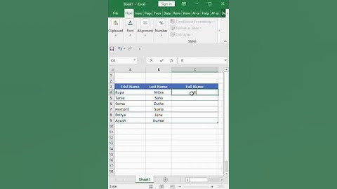 How to Combine Two Columns in Excel Using Flash Fill | Excel Flash Fill | Excel Tricks