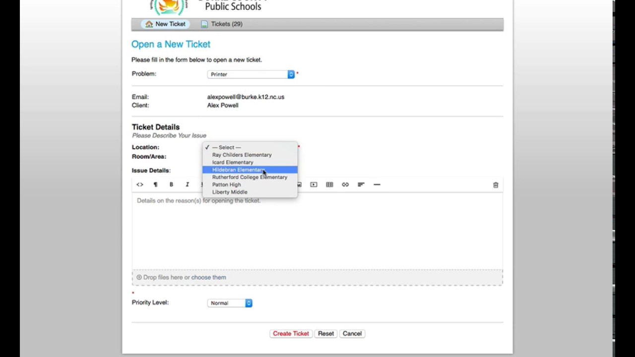 Bcps Tech Help Desk Create New Ticket Youtube