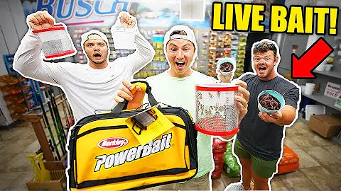 Gas Station LIVE BAIT Fishing CHALLENGE For Biggest Fish!